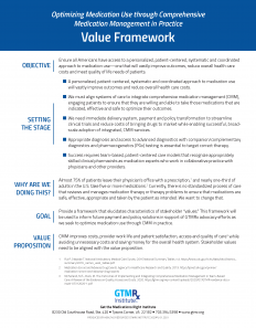 Optimizing Medication Use through Comprehensive Medication Management in Practice: Value Framework